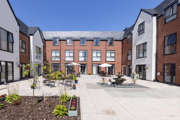 Oak Springs Care Home Exterior Courtyard