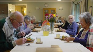 Glebe House - Residents Enjoying Meal in Dining Room