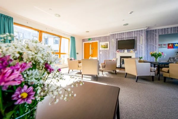 Living room of Monkbarns Care home in Arbroath
