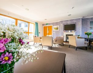 Living room of Monkbarns Care home in Arbroath