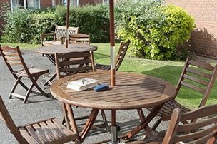 Branston Court Care Home in Burton-on-Trent, patio