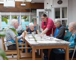 Homefield House Nursing Home - Residents having meal together