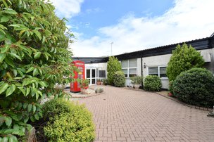 Meadowview Care Home, Cheshire, entrance with postbox