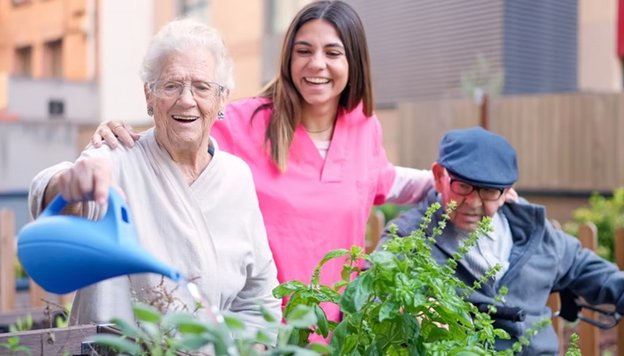 Divine Care and Support, Smethwick, watering plants 