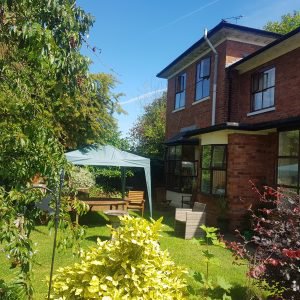 Tudor Manor in Stourbridge garden