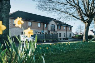 Leven Beach Care Home, house with grass area 