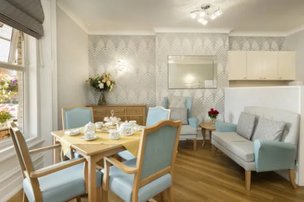 The Lodge Care Home in Hemel Hempstead, dining area 