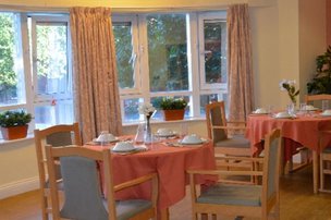 Tower Bridge Care Home in London cafe room