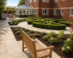 Vale Court Care Home, Ellesmere Port, garden