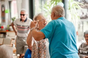 Marden Court in Calne - Residents dancing
