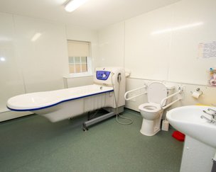 Woodview House Nursing Home, Halesowen, bathroom with aids 