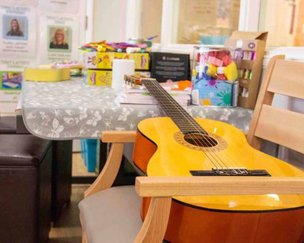 Wood House, Bristol, music room 