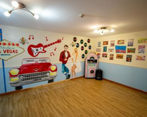 Woodview House Nursing Home, Halesowen, games room 