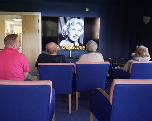 Deerswood Lodge - Residents in Cinema Room
