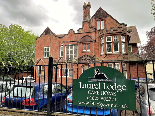 Laurel Lodge Care Home in Norwich, front exterior