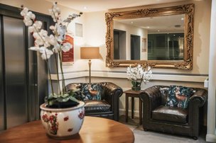 Culduthel Care Home, chairs with large mirror 