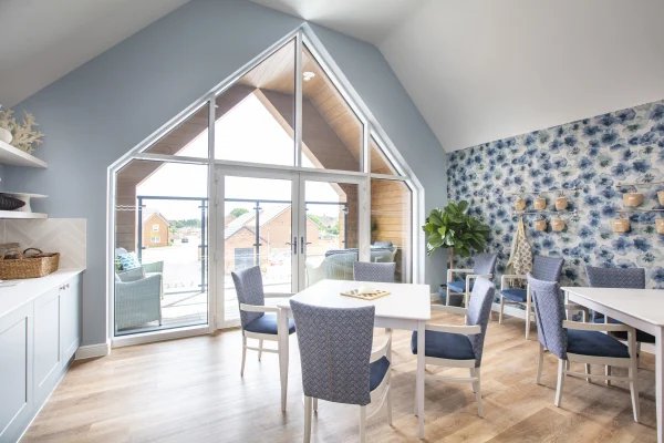 Willowbrook View, lounge area with large glass window 