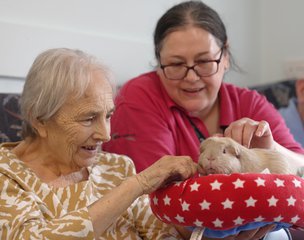 Homefield House Nursing Home - Animal Therapy session