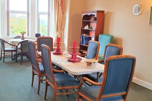 Burnlea House, Largs, dining table 