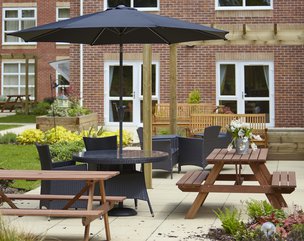 Acer Court Care Home Nottingham Patio area