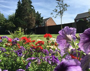 Ash Tree House Care home in Hindley, Wigan Gardens