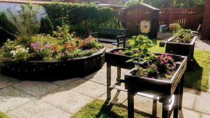 Averill House in Manchester, back garden