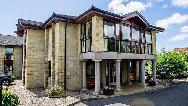 Ballumbie Court in Dundee, front entrance