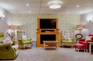 Bankwood Care Home in Belper, living room tv