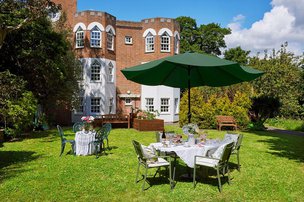 Belmont Castle Care Home rear exterior with garden