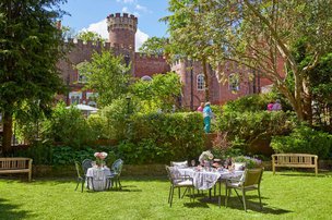 Belmont Castle Care Home rear exterior with garden 2