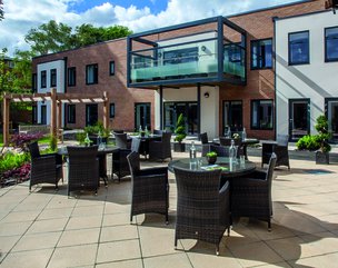 Bourn View Care Home Birmingham outdoor seating