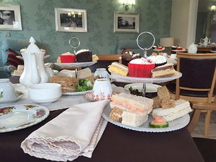 Brinnington Hall Care Home in Stockport, afternoon tea