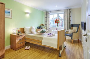 Brook House Nursing Home bedroom