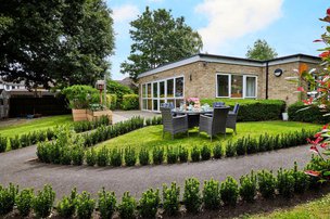 Brook House Nursing Home rear exterior with garden