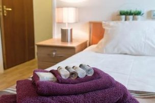 Brookdale View, close up of towels 