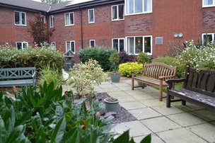 Burrswood Care Home, patio area 