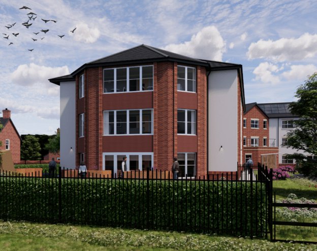 Chantrey Fields care home in Market Rasen, exterior