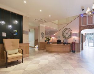 Chertsey Parklands Manor Care Home, Chertsey, reception area 