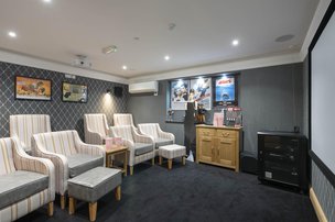 Cinema room at Hillview Care Home in Ware