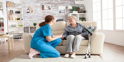 FabCare at Home in London, Client with carer