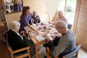 Court Regis, Kent. Residents doing activities 