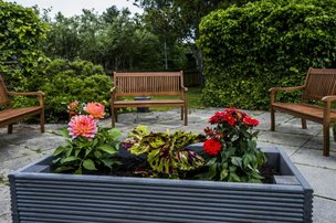 Douglas View, flower beds