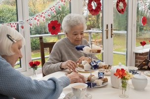 Westlands Care Home in Alton - Residents enjoying afternoon tea