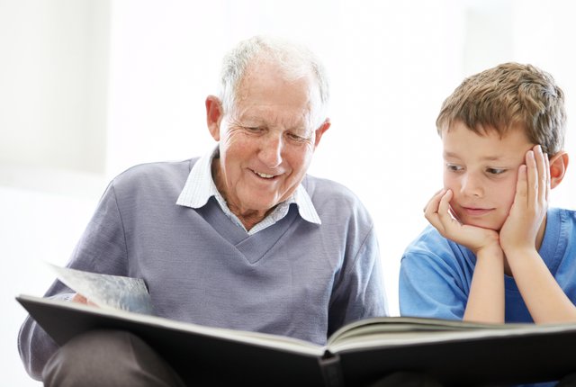 Flexserve Home Care in Barnet elderly man reading with boy