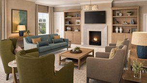 Elland Court in Leeds, living room