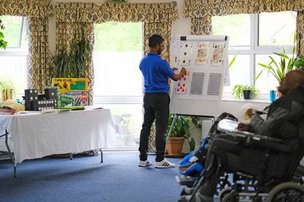 Fairlie House, games in the conservatory 