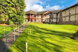 Finavon Court, exterior with grass area 