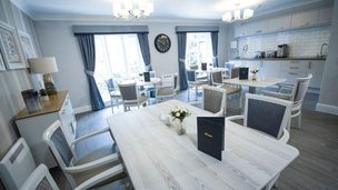 Foxton Court, dining area with kitchen 