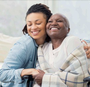 Fresh Springs Home Care Swindon, Hugging elderly women 