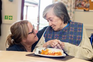 Froome Bank - Resident with Carer